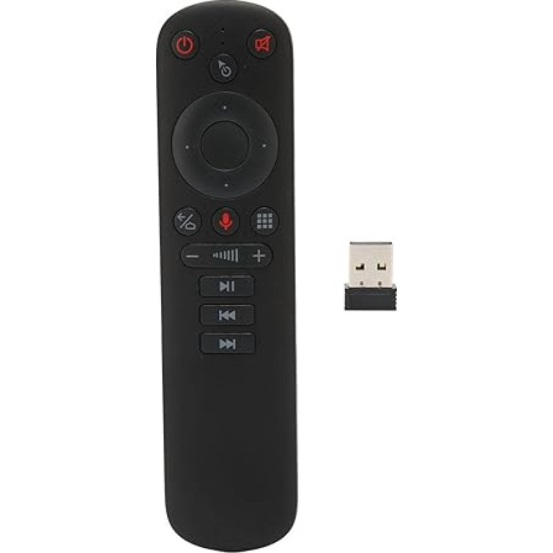 Goshyda Wireless Voice Remote Control, G50s Bluetooth RF Air Mouse Remote Controller Replacement, Supports IR Learning, for TV Box Computer (G50S with Gyroscope)