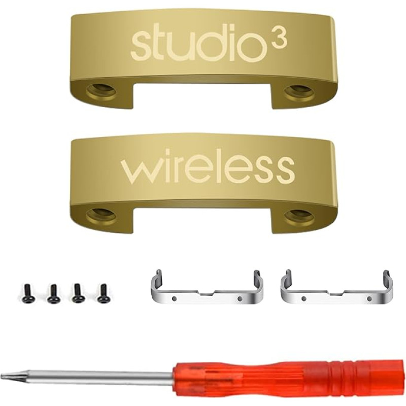 Studio 3 Hinges Replacement Studio 3 Wireless Headband Connector Repair Kit Parts Compatible with Studio 3.0 Wireless Bluetooth Over Ear Headphones (Gold)