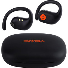 SIVGA SO1 Open Ear Headphones, Bluetooth 5.3 Wireless Earphones for Sports with Digital Display Charging Case (Black)