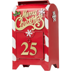 Avilia Piccola Christmas Letterbox Metal Red