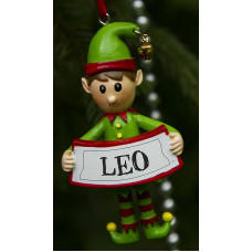 Boxer Gifts Leo Elf Decoration, Ceramic, Multi-Colour, 8 x 4.5 x 2 cm