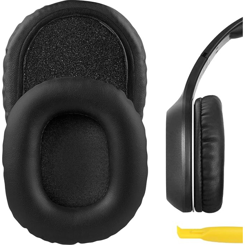 Geekria QuickFit Replacement Ear Pads for Edifier W800BT (FCC ID:Z9G-EDF41), K815, W808BT Headphones, Ear Pads, Headset Earpads, Ear Pads, Ear Cups, Repair Parts (Black)