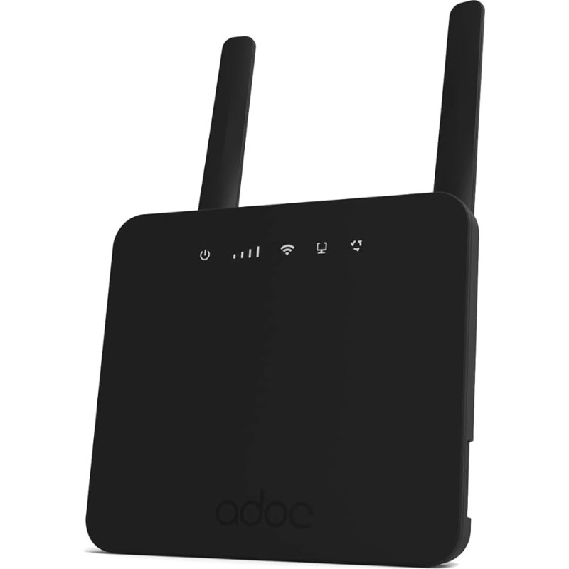 ADOC R46 4G CAT6 galingos antenos WiFi greitis iki 300Mbps, palaiko FDD/TDD-LTE, UMTS, Edge/GPRS/gsm, palaiko Volt, 4 Ethernet LAN/WAN prievadai ir RJ11 prievadas