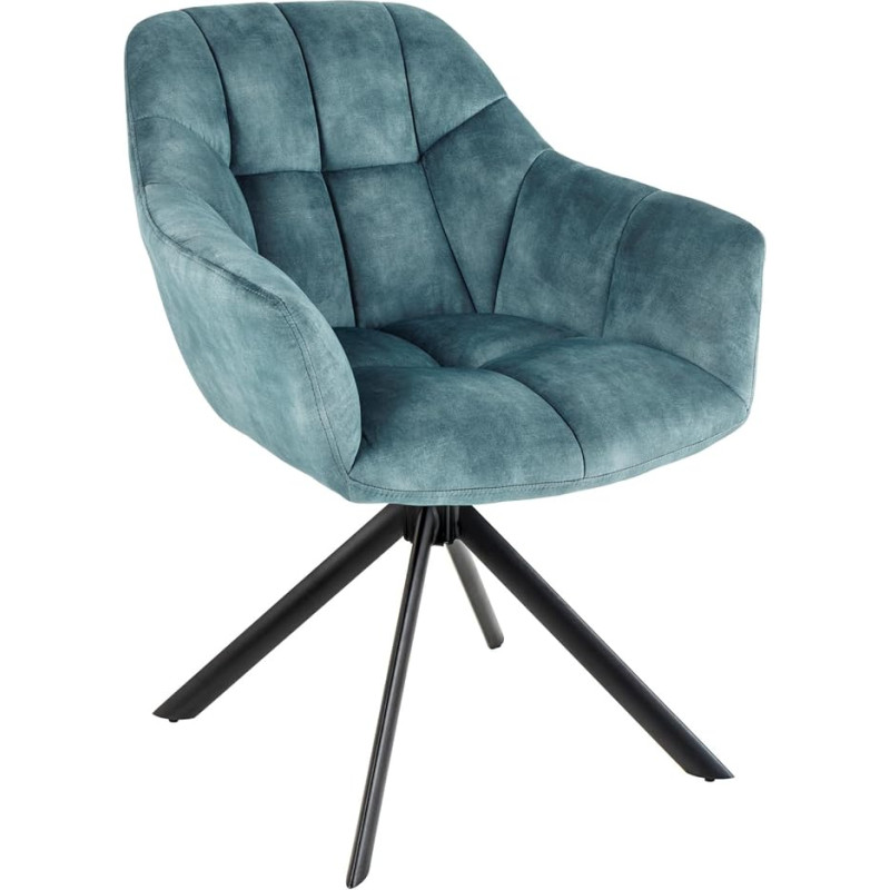 Riess Ambiente Papillon sukamoji kėdė Petrolio mėlynas aksomas Juodos metalinės kojos Porankiai Kėdė Valgomojo kėdė Virtuvės kėdė Konferencijų kėdė