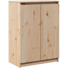 vidaXL Pušies masyvo šoninė spinta su 3 skyriais Komoda šoninė spinta šoninė spinta daugiafunkcinė spinta stovinti spinta 60 x 36 x 84 cm