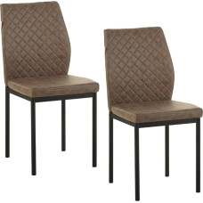 HTI living Tromi Dining Room Chairs Set of 2 Antique Dark Brown