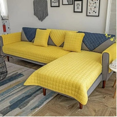 JORTUIO Kanapės užvalkalas Kampinis L formos sofos užvalkalas Velvet Sofa Protection Cover 3/2/4-Seater Soft Washable Non-Slip Sofa Cover for Children, Dogs, Pets (spalva: D, dydis: 90 x 70 cm1 vnt.)