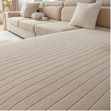 Couchbezug, beruhigender Sofabezug, Couchschutz für Hunde, haustierfreundlich, gestreift, L-förmiger Couchbezug - einfache Installation, schmutzabweisend, maschinenwaschbar