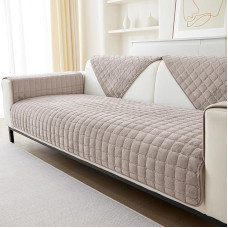 JIAN YA NA Sektionalsofabezug, rutschfester Sofa-Schonbezug für Haustiere und Kinder, Komfortschutz, ästhetische Samt-Sofabezüge für 3 Kissen, Couch, Zweisitzer, L-förmige Armlehne, Rückenlehne (nur 1