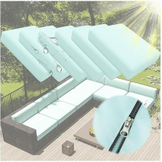 BLLMTEAR Kėdės pagalvėlė, lauko pagalvėlė, sofos užvalkalas, neperšlampamas sofos sėdynės pagalvėlės užvalkalas, lauko sofos užvalkalas, sodo pagalvėlė, sofos pagalvėlės užvalkalas, kėdės pagalvėlės užvalkalas, pakeitimas (04.6 vnt.)