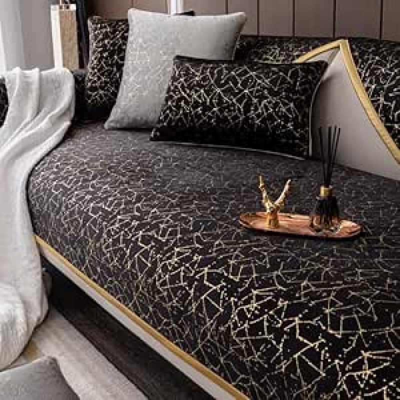 DYETEE Sofos dangteliai Prabangus Chenille Universalus neslystantis odos sofos pagalvėlė Baldų apsauga Gyvenamasis kambarys Slipcovers