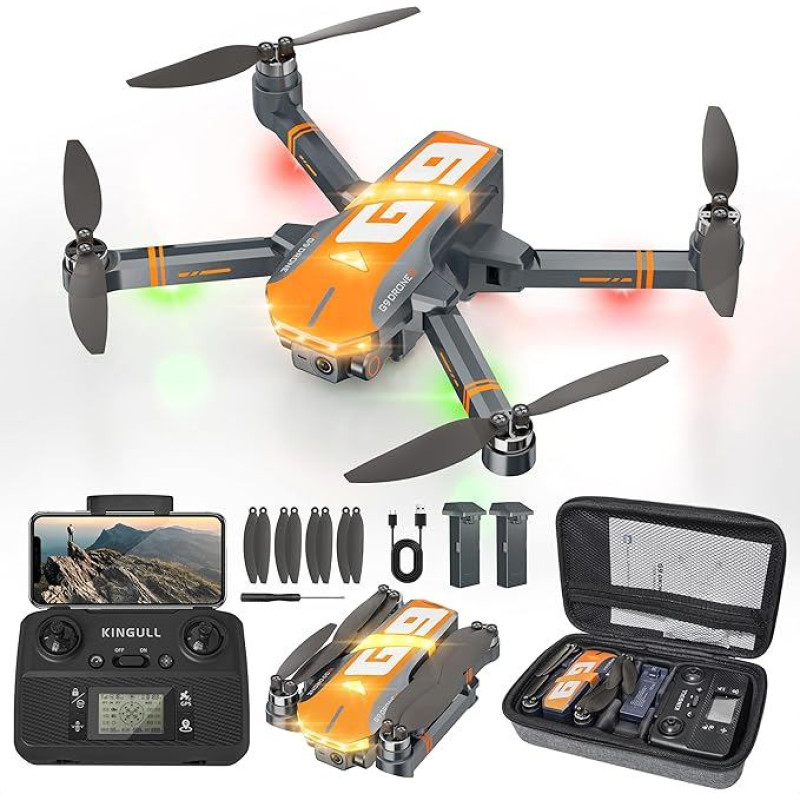 G9 GPS-Drohnen mit Kamera 4k Professional für Kinder und Erwachsene, unter 249 g, RC-Quadcopter, bürstenloser Motor und Follow-Me-Funktion, 45 Minuten Flugzeit, 5G-FPV-Übertragung und automatische