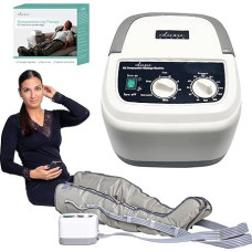 Edicare, Lymphatic Drainage Device for Legs, Feet, Arms and Abdomen, Massager, Easy to Adjust and Use, 6 Air Chambers, Professional Effectiveness (Device and Leg Loops)
