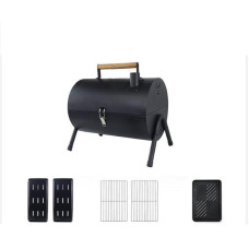 Nerūdijančio plieno dvipusė kepsninė su dvipusės kepsninės funkcija, lengva, kompaktiška, sulankstoma, nešiojamoji kepsninė su aliejumi, idealiai tinka stovyklavimui, festivaliams, juoda