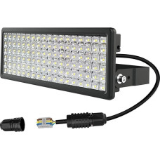 BERSUANG LED Outdoor Floodlight 14000LM 100W Spotlight 6500K Floodlight IP67 Waterproof Floodlight Adjustable Angle Suitable Outdoor Spotlight for Sports Field (with Cable Connector)