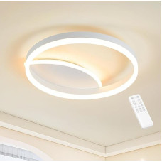 MOUNM LED Ceiling Light Dimmable 3000 K - 6000 K, Modern LED Ceiling Light, Living Room 36 W, for Bedroom, Kitchen, Hallway, Balcony, Front Doors, Children's Room, 40 x 40 cm