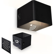 BRILONER Sticklights - LED sieninis šviestuvas be maitinimo jungties ir gręžimo, su judesio jutikliu, akumuliatoriumi, nuimamas magnetu, klijuojamas sieninis šviestuvas, skaitymo šviestuvas, svetainės šviestuvas, prieškambario šviestuvas, 10 x