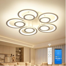 OTREN LED lubų šviestuvas Gyvenamasis kambarys Tamsinamas modernus 3000 K - 6500 K lubų šviestuvas LED su nuotolinio valdymo pulteliu ir programėlės valdymu, laikmačio funkcija Lubų šviestuvas Gėlė virtuvei Miegamasis