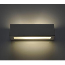 MiaLux Adelajda Ceramic Wall Light, Very Versatile, Modern Design, Interchangeable E27 Bulb, 1 x 60 W, White, 32.5 x 9.5 x 9.5 cm