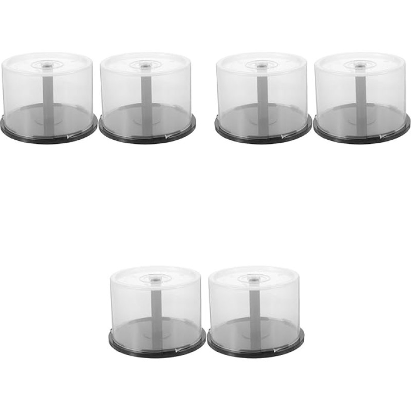 HOMSFOU 6 dalių CD laikymo konteineris Dvd tuščia nešiojamoji laikymo talpykla Praktiškas ir patvarus kolekcijos organizavimo konteineris