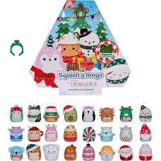 Squish-a-longs SQAL0162 Advent Calendar, Contains 24 x 2.5 cm Mini Squish, 1 x Ring and 1 x Collector's Guide - Collect, Swap and Play