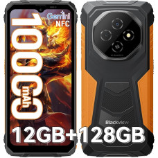 Blackview Fort1 Android 15 lauko mobilusis telefonas, 10000 mAh lauko mobilusis telefonas be sutarties 12GB + 128GB/2TB, Gemini AI 6,56 colių 90Hz statybvietės mobilusis telefonas, NFC/FOTA/390g/Tri kortelės