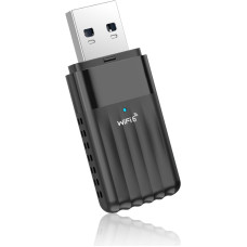 WONLINK WLAN Stick for PC, 900 Mbps WiFi 6 (802.11ax) WLAN USB Adapter with Bluetooth 5.3, Dual Band, OFDMA + MU-MIMO, Built-in Antenna, Compatible with Windows 11/10, WPA3 (Black)
