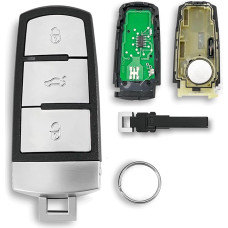 433 MHz 3-Button Car Key Remote Control for Volkswagen VW CC Passat Passat B6 B7 Magotan Fccid: 3C0959752BA with ID48 Chip Key Ring