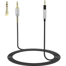 Zosvoses Momentum 4 Cables Compatible with Sennheiser Momentum 4/3/2.0, HD1 On-Ear, HD 400S/450BT, PXC 550/550-II, ACCENTUM Plus Headphones, 3.5mm Audio Cable, Headset with 6.35mm Adapter, 2m