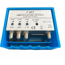 Vsnetwork Amplifier TV Aerial with Lte/5G Filter Maximum Gain 20dB Adjustable Amplifier TV Antenna 2 Inputs Uhf+1Vhf Separate Bands