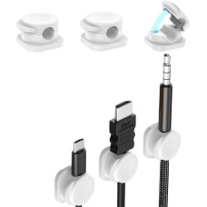 Kabel-Organizer, magnetische Schreibtisch-Kabel-Clips, verstecken Sie Handy-Ladekabelhalter, selbstklebender Drahthalter, für PC/Auto/Wand, Zuhause, Bürozubehör, 6 Stück