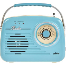 Silva Schneider 243015 1965 Box Radio, Mains or Battery Operated, Blue