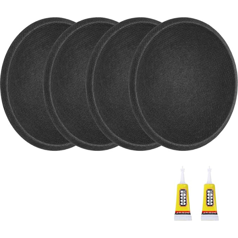 tiekimo žemėlapis Lautsprecher-Staubkappen, 82 mm Außendurchmesser, Kuppel-Papierkappe, Subwoofer-Spulen-Abdeckkappen mit Reparaturkleber für Lautsprecher, Dekoration, Zubehör, Reparatur, 4 Stück