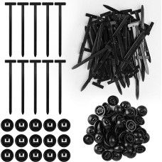 Pakuotė 200 nailono universalių kabelių kaklaraiščių sagčių klipai Zip Tie klipai laikiklis, daugiafunkcinis sunkiųjų pareigų savarankiškai užrakinti kabelių kaklaraiščiai sunkiųjų pareigų nailono kabelių kaklaraiščiai su sagtimi automobiliams