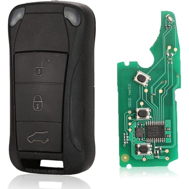 ProPlip Cayenne Boxster Cayman Panamera Macan 911 3 mygtukų 434 MHz nuotolinio valdymo raktas su elektronika