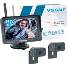 VSG 24 5 colių HD 2 kamerų rinkinys Belaidė atbulinės eigos sistema 
