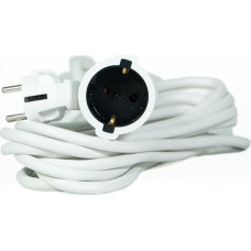 5 m 3G 1,5 mm² 16A 250V apsaugos nuo vaikų ilgintuvas baltos spalvos
