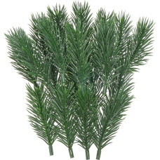 PATIKILAS 3: dirbtinės žalios pušies spygliai, 48 pakuotės šakos mažos šakos stiebai Picks Kalėdų vainiko išdėstymas 