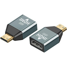 Strhowill Mini-HDMI-zu-HDMI-Verlängerung, 8K-Konverter, UHD Mini-HDMI-Stecker auf HDMI-Buchse, Adapter, 4K 60Hz für Kamera, Camcorder, DSLR (Mini-HDMI-Stecker-HDMI-Buchse), 2 Stück