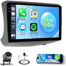 Roinvou 4+64G Android 15 automobilinis radijas Toyota Vitz XP10 Yaris Space Echo 1999-2005 Carplay Android automobiliams, 9 colių automobilinis radijas su jutikliniu ekranu ir GPS Bluetooth EQ WiFi RDS FM SWC atbulinės eigos kamera