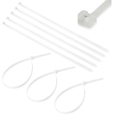 TERF® 100 vnt. 100 mm x 2,5 mm kabelių kaklaraiščių su metaliniais dantukais Aukščiausios kokybės nailoniniai saugūs savaiminio užrakto mechanizmo plastikiniai kaklaraiščiai namams, biurui, sodui, dirbtuvėms, sandėliui, 