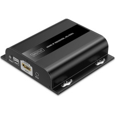 DIGITUS HDMI IP Extender Receiver for DS-55351 - UHD 4k 60Hz - HDMI 2.0 - Up to 200 m Range - Receiver Unit - Point-to-Multipoint - CAT 6 - Black