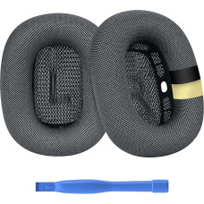 Replacement Ear Pads for AirPods Max Headphones by MMOBIEL - Premium - Memory Foam and Mesh Fabric Headphones Ear Pads with Silicone Layer - Headphone Replacement Pad - Midnight