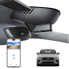 Mangoal 4K Dash Cam Custom for Volvo S60 V60 2023 2024 B5 B6 T5 T8 (Model B), Integrated OEM Look, UHD 2160P Video, WiFi & App, Loop Recording, Easy to Install, 64GB Card