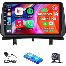 4+64G Android 14 Automobilinis radijas 2 DIN 