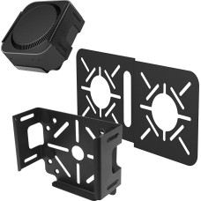 NEWZEROL Expandable VESA Mount Compatible with Mac Mini M4 / M4 Pro, Space Saving Carbon Steel Bracket Under Desk/Wall/Behind Monitor, Scratch-Resistant Heat Dissipation Design