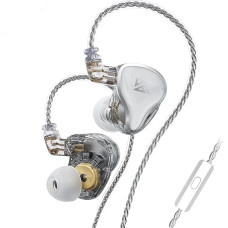 KZA COUSTICS KZ ZAS ausinės 16 vienetų hibridinės technologijos laidinės ausinės In-Ear monitoriaus ausinės HiFi In-Ear ausinės Aukštos kokybės garsas su sidabruotu kabeliu