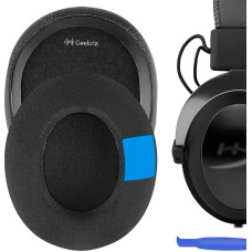 GEEKRIA Sport Cooling Gel-Infused Cloth Replacement Ear Pads for HyperX Cloud II, Cloud 2, Cloud Mix, Cloud Alpha, Cloud Flight, Cloud Stinger, Ear Pads, Earpads Repalcement