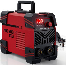 ARCCAPTAIN ARC200 elektrodų suvirinimo aparatas, 200 A IGBT nuolatinės srovės MMA inverterinis suvirinimo aparatas su patikima kampų apsauga, karšto paleidimo funkcija, apsauga nuo prilipimo, lanko jėga