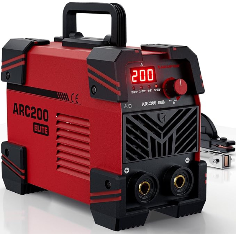 ARCCAPTAIN ARC200 elektrodų suvirinimo aparatas, 200 A IGBT nuolatinės srovės MMA inverterinis suvirinimo aparatas su patikima kampų apsauga, karšto paleidimo funkcija, apsauga nuo prilipimo, lanko jėga